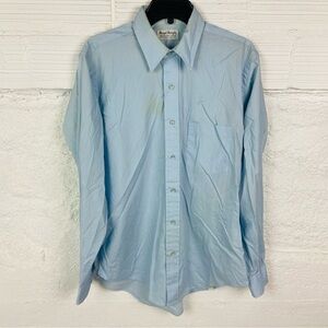 Royal knight full cut single needle tailoring Sky Blue Dress Shirt size 15